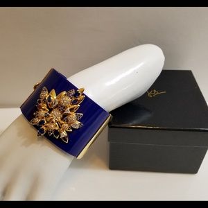 Spectacular Vintage JCB Jeweled Cuff Bracelet